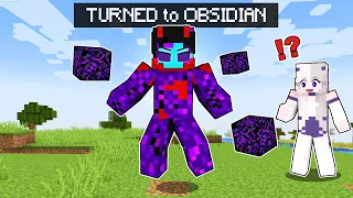 PepeSan Turned To OBSIDIAN in Minecraft!