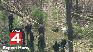 Aerial footage of shooting scene on Belle Isle