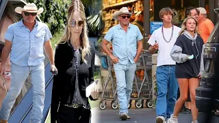 Kevin Costner pictured with his three kids in Aspen for first time since estranged wife Christine B