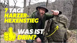 Welche Ausrüstung ⛺️ ist im Rucksack? Harzer-Hexenstieg komplette Überquerung! #outdoor #survival