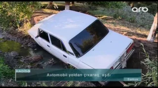 Samuxda avtomobil yoldan çıxaraq, aşdı - ARB Kəpəz