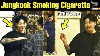 Full Video* Jungkook Smoking Cigarette 🚬 Omg! BTS JK Caught Smoking Cigarette in Streets 💔 #bts #jk