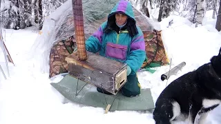 Печка для зимней палатки --Печка тлеющего режима (разборная)