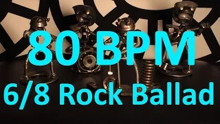 80 BPM - Rock Ballad - 6/8 Drum Track - Metronome - Drum Beat