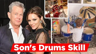 Katharine Mcphee And David Foster's Son Rennie Shows Off His Amazing Drum Skill