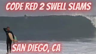 CODE RED 2 Swell Slams San Diego, California!! BIG SURF!! Decade After Original Code Red Swell!!