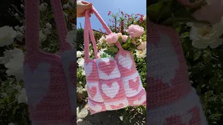 Crochet Heart Bag 🌸💕