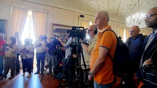 Conferenza stampa del Sindaco di Napoli sulla situazione in città a seguito dello sciame sismico