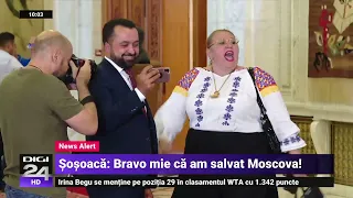 Șoșoacă zbiară în Parlament: Am vorbit cu Lukașenko. Bravo mie că am salvat Moscova