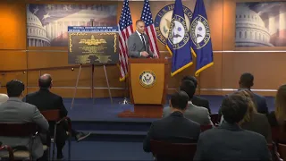 House Dem Leader Hakeem Jeffries addresses legislative issues during weekly news conference