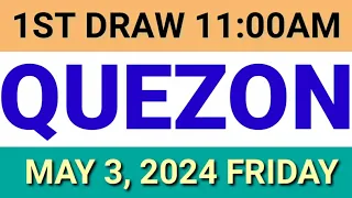STL - QUEZON May 3, 2024 1ST DRAW RESULT
