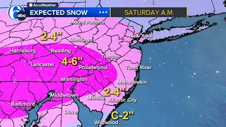 How much snow tomorrow? Philadelphia, PA, NJ and Delaware under Winter Storm Warning