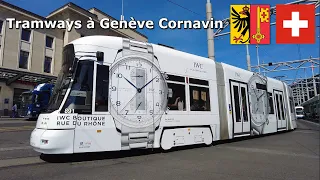 Tramways à Genève Cornavin (Sept 2023) 4K #Switzerland #tramway #genève