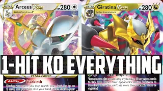 Arceus VSTAR with Giratina VSTAR can 1-Hit KO EVERYTHING! - (Pokemon TCG Deck List + Matches)