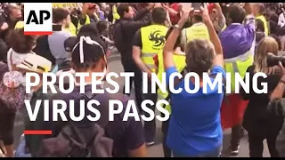 Thousands in Paris protest incoming virus pass