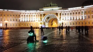 Борис Гребенщиков Аквариум - "Город Золотой" на Дворцовой площади выступает музыкант Николай Музалёв