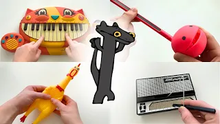 Toothless dance meme on 20 instruments