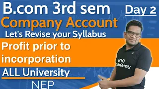 B.com 3rd Company Account | Let's revise complete syllabus | Day-1