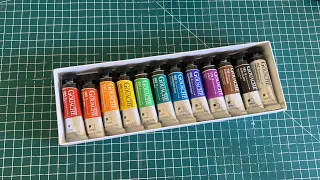 Shinhan designers gouache unboxing and review of 12 colour set | Korean art supplies