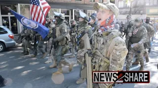 Virginia Militia marches against gun control during Special Legislative Session in Richmond