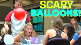 SCARING PEOPLE WITH BALLOONS!