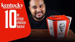 KFC sri lanka 10 pc crispy chicken bucket Wednesday offer | sri lankan food | chama