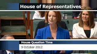 House Question Time - 9 October 2012
