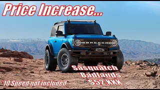 2021 Bronco Build & Price Update | Auto No Longer Included...