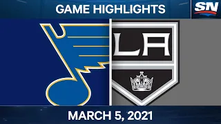 NHL Game Highlights | Blues vs. Kings - Mar. 5, 2021
