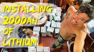 BUILDING OUR DREAM BOAT!! a HUGE Lithium battery bank install!! Ep 318