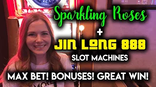 MAX Bet BONUSES! Nice 8X Multiplier Hit! Jin Long Slot Machine!