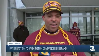 Washington fans react to team's new name, Commanders