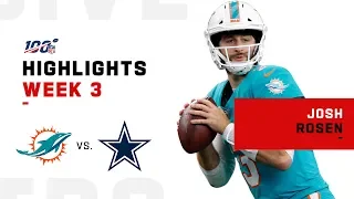 Every Josh Rosen Pass Attempt vs. Cowboys | NFL 2019 Highlights