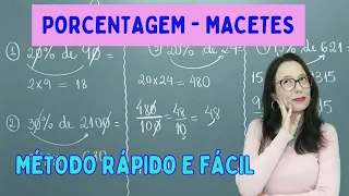 PORCENTAGEM - MÉTODO RÁPIDO E FÁCIL - Professora Angela Matemática