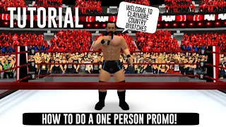 How to do a one person Promo in WR3D! WR3D 2K21