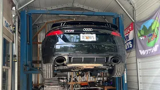 Audi TTRS gets lowering springs installed! (HOW TO)