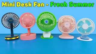 Mini Fan - Strong Wind Fresh Summer, Rechargeable Handheld Foldable | Unboxing And Review