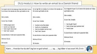 How to write an email to your Danish friend (DU 3 module 2): Ervin explains 4 test examples