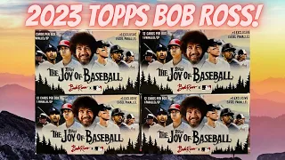 Bob Ross! 2023 Topps Bob Ross X The Joy of Baseball Happy Little Boxes! Auto + Parallels + More!