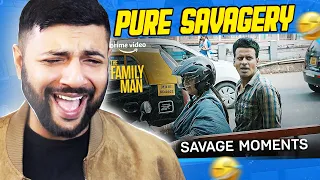 THE FAMILY MAN SAVAGE MOMENTS | Srikant Tiwari REACTION