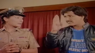 Kashinath Impresses Lady Police | Comedy Scene | Love Training Kannada Movie | Biradar | Tara