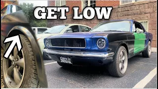 Lowering My 65' Mustang!! *First Test DRIVE!!*