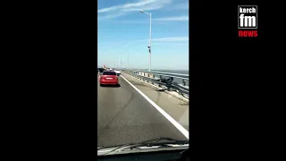 видео с места аварии на Крымском мосту