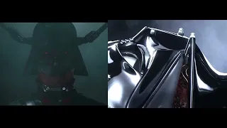 Darth Vader Suit up scene Obi Wan Kenobi vs Revenge of sith comparison