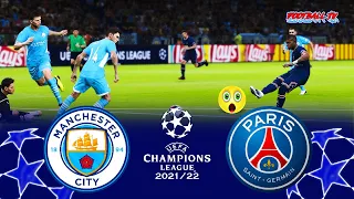 Manchester City vs PSG  - UEFA Champions League UCL - Match eFootball PES 2021 - Gameplay PC