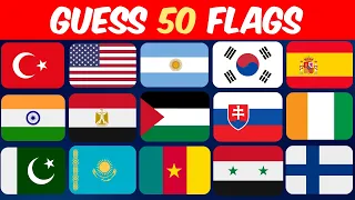 Guess and Learn ALL 50 FLAGS ! Flag Quiz