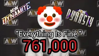 AEW Ratings Tank A Week After Showing "All In" Footage  #aewdynamite #aewdynasty #aew