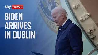 President Biden arrives in Dublin
