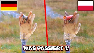 Experiment: firecrackers vs hand! German + Polish firecrackers in the test!