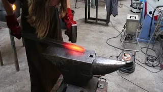 Forging a pattern welded sword, part 1. forging the blade.